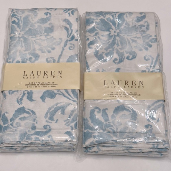 Lauren Ralph Lauren Other - Ralph Lauren  8 x Bluff Point Floral - Aqua cloth Napkins
